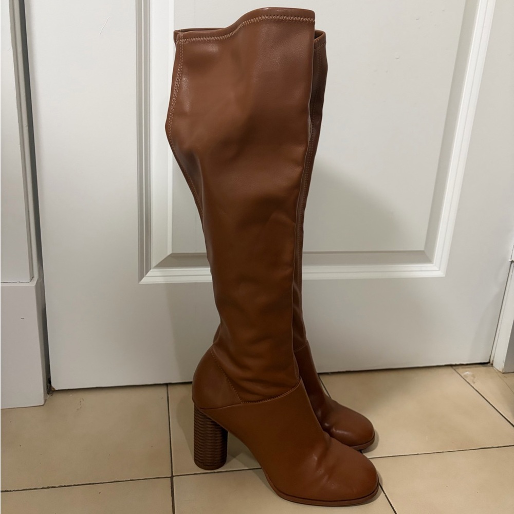 NWOT Franco Sarto Woven Block Heel Tall Boots